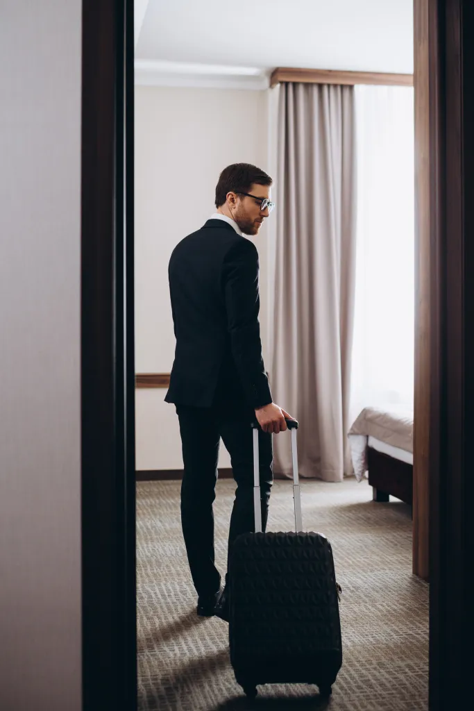Flight attendants advised hotel guests to scan the room making sure no one is inside when you arrive.