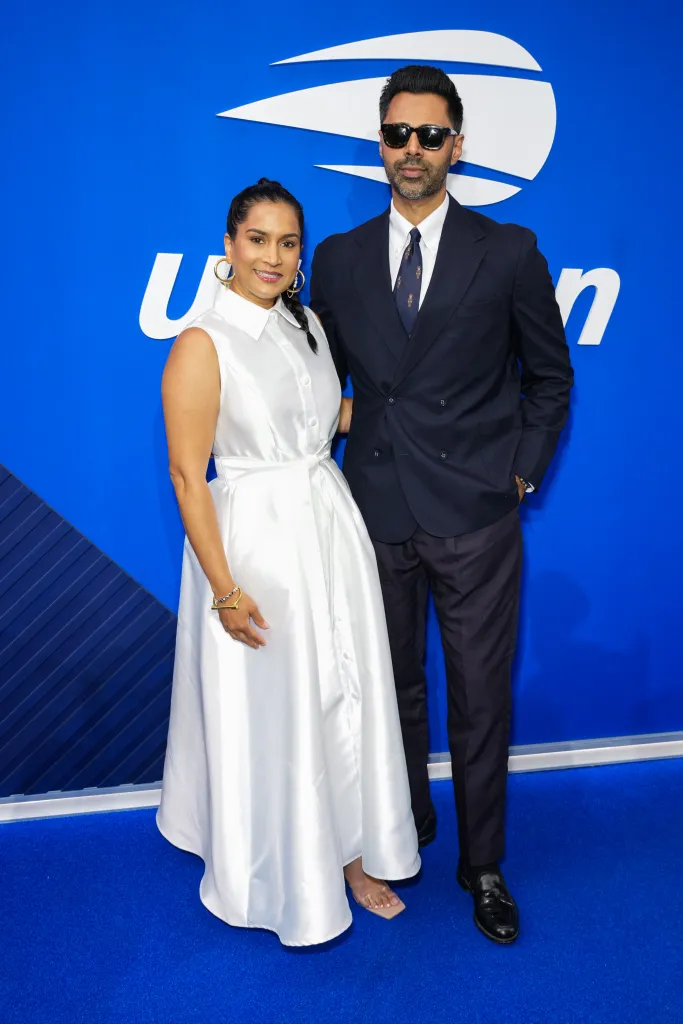 Beena Patel and Hasan Minhaj at the 2026 US Open