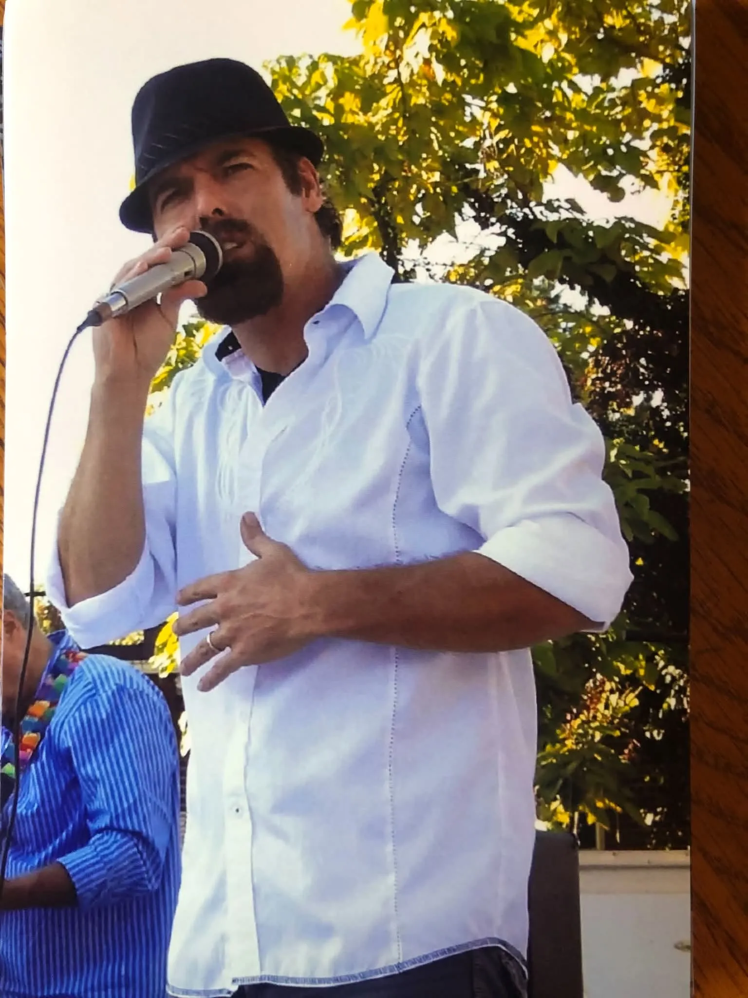 Country music singer Brian 'Nashville' Duckworth performing.