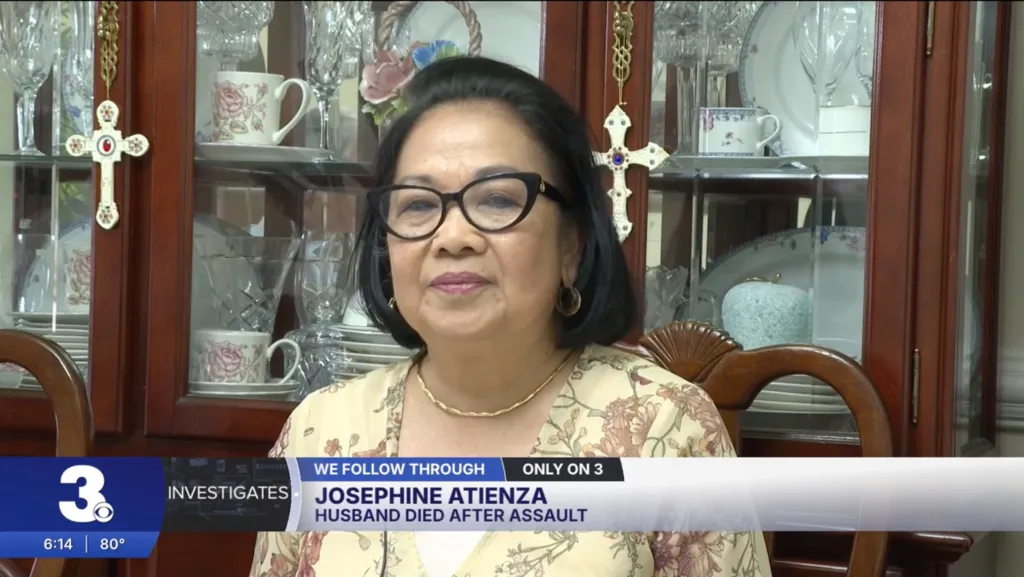 Josephine Atienza described the deadly attack that killed her husband, Bert, during a shopping trip on June 7, 2026.