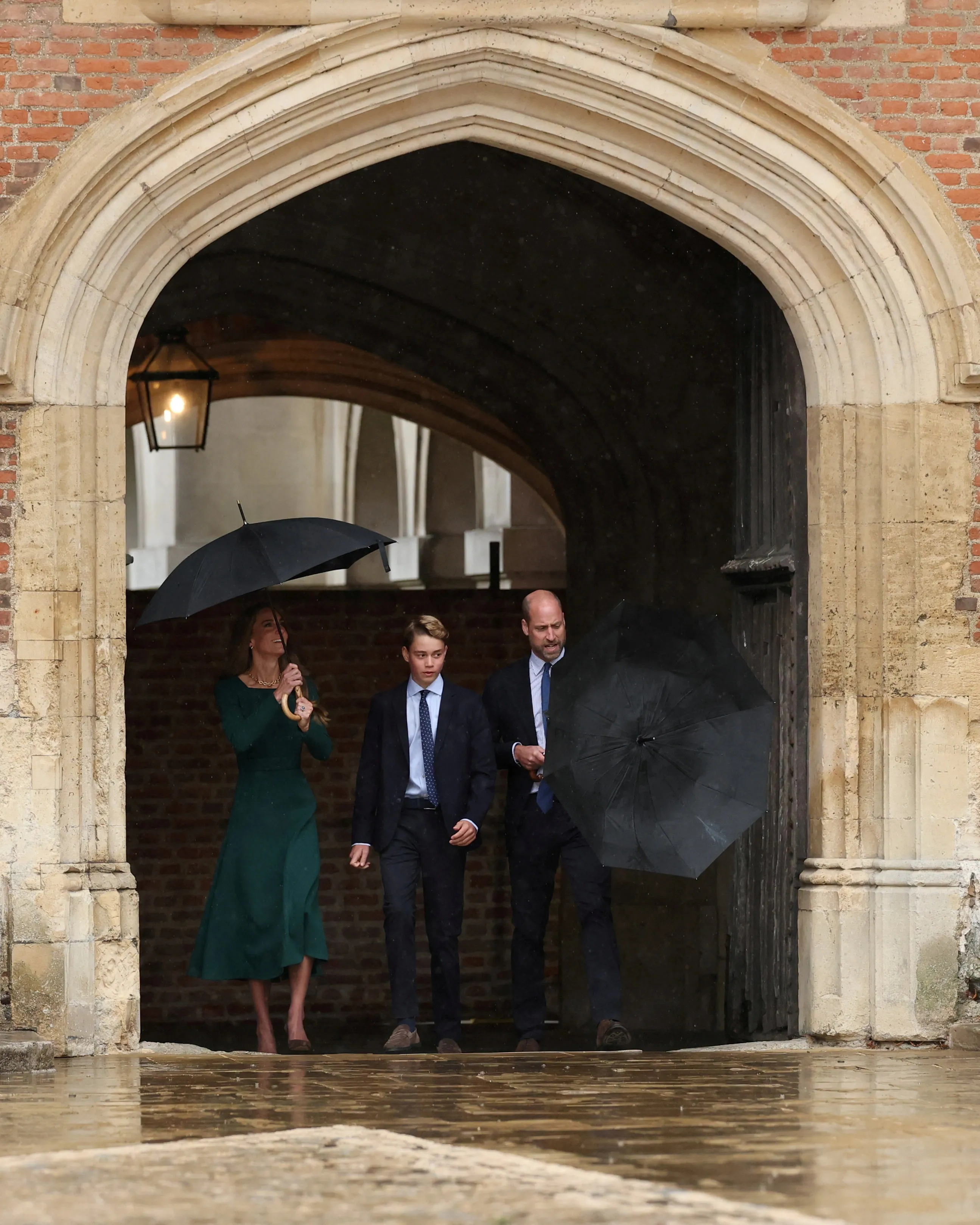 Kate Middleton and Prince William with Prince George