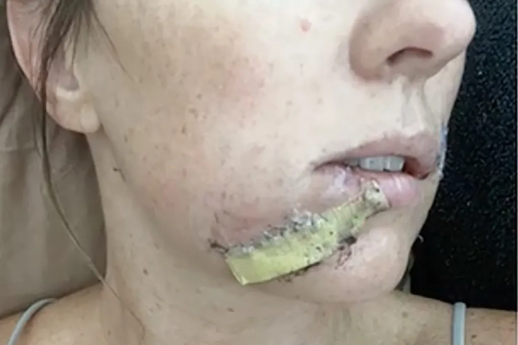 Brittany Cardinal suffered injuries to her face after fighting off a coyote