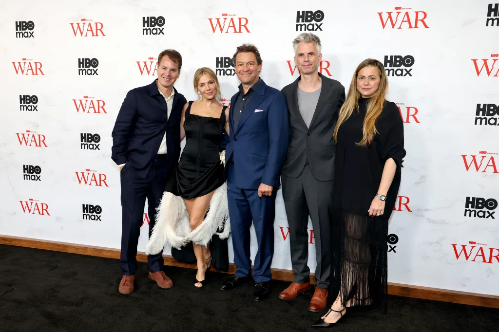 Casey Bloys, Sienna Miller, Dominic West, George Kay, and Francesca Orsi at the HBO 