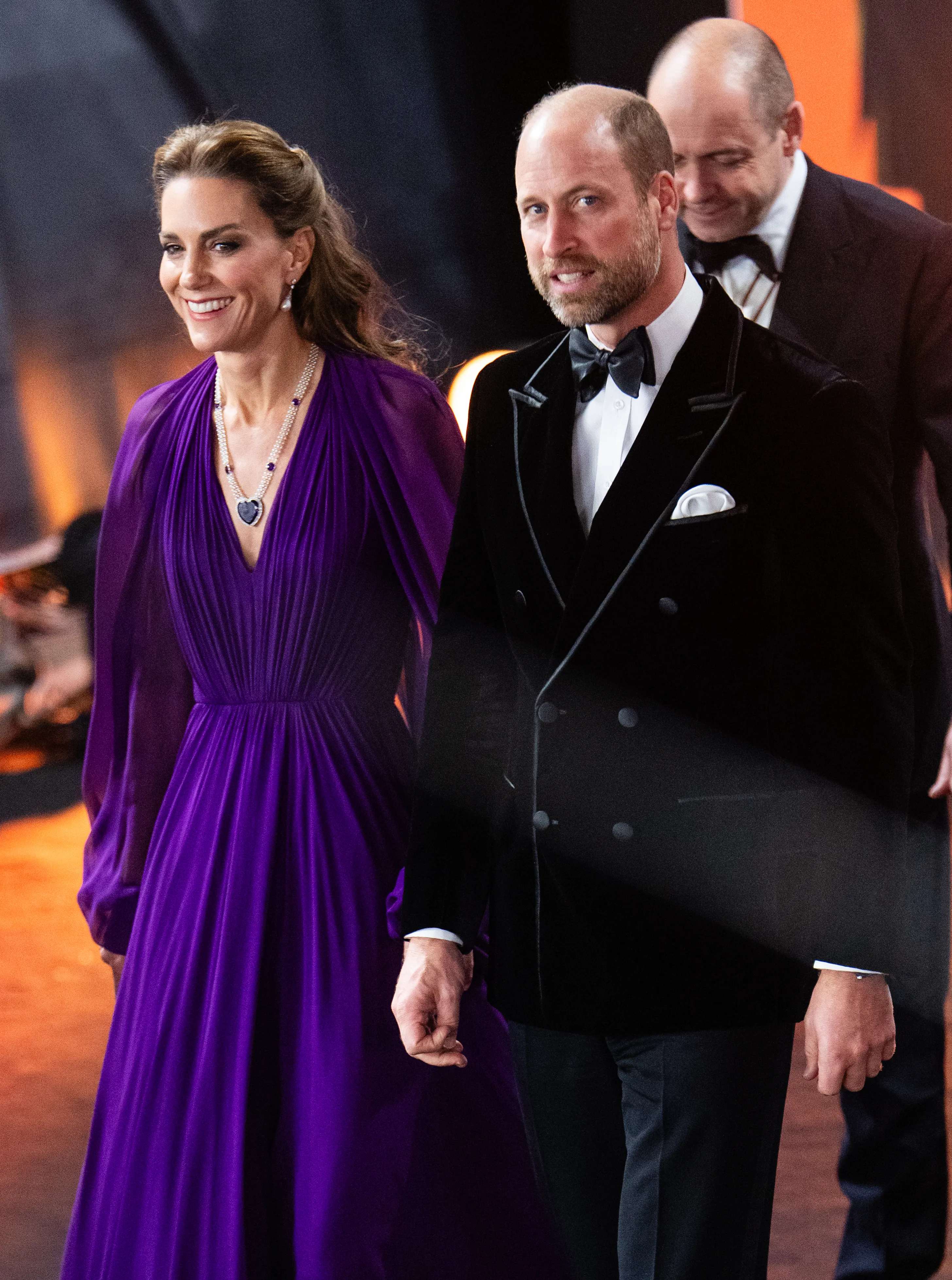 Catherine, Princess of Wales and Prince William, Prince of Wales attend a film premiere in London, England.