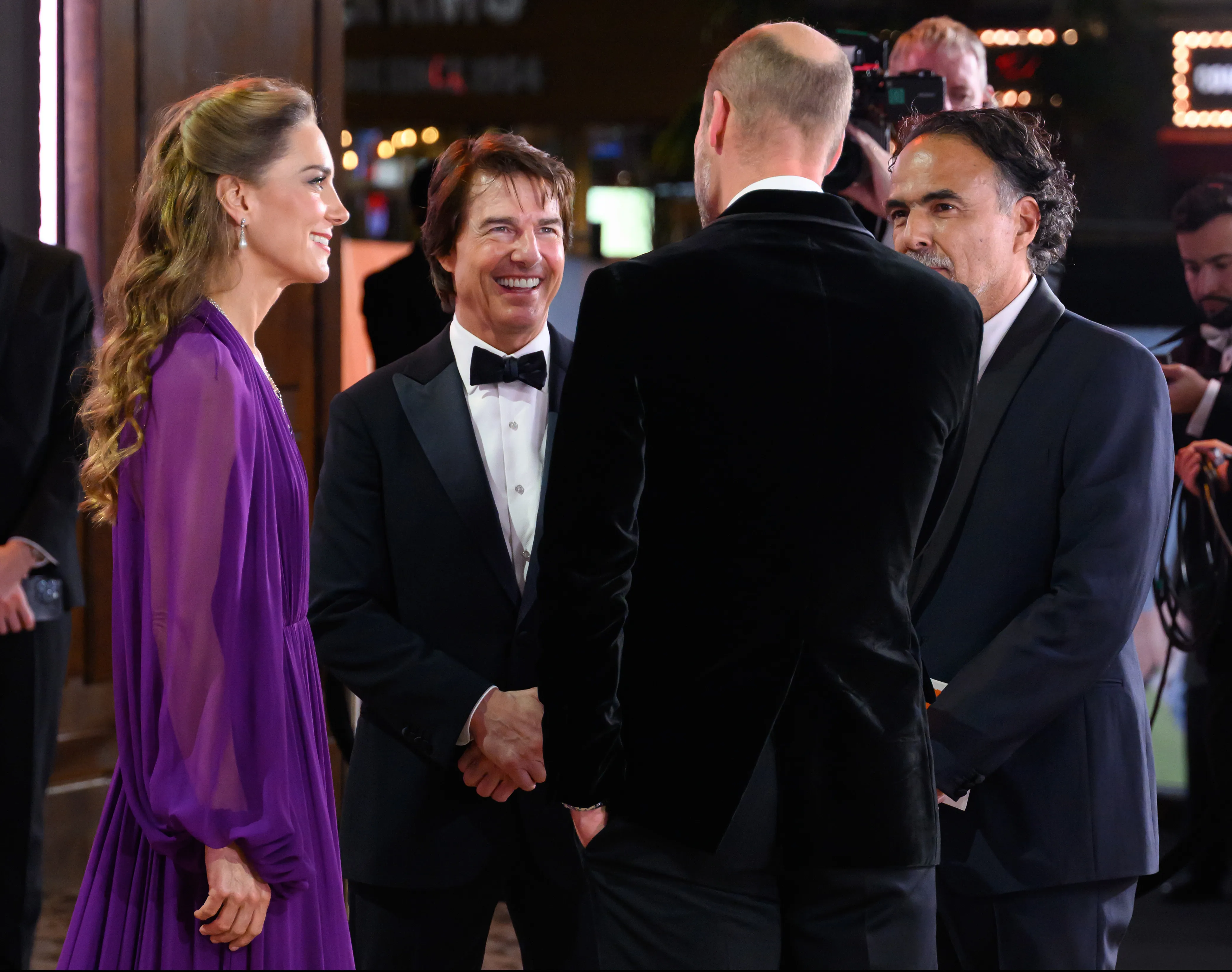 Catherine, Princess of Wales, Tom Cruise, Prince William, Prince of Wales, and Alejandro González Iñárritu attend the 