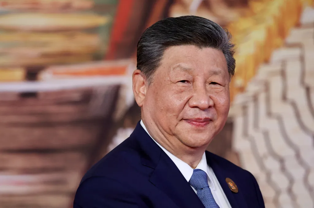 President Xi Jinping attending the BRICS summit in New Delhi.