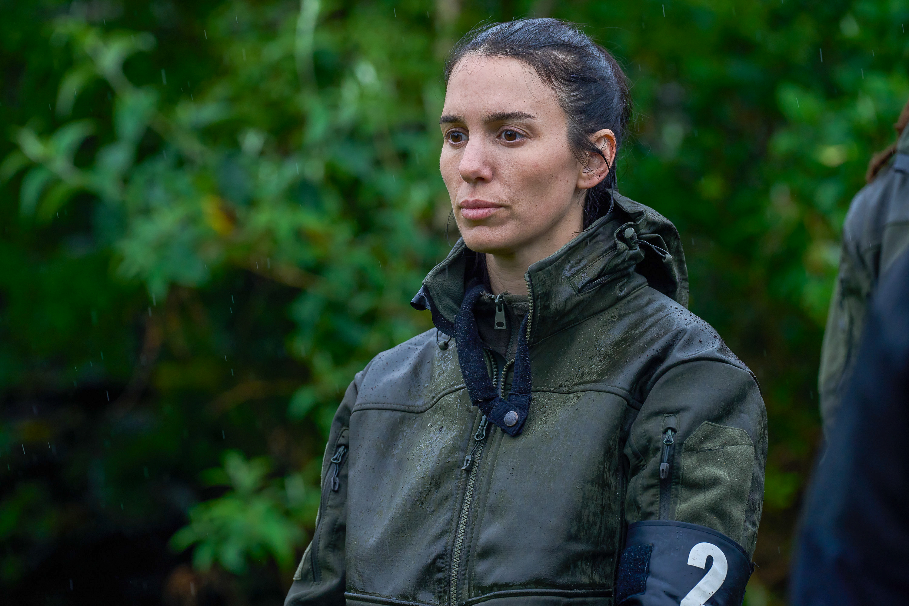 Christy Carlson Romano wearing a tactical jacket on Special Forces: World's Toughest Test.