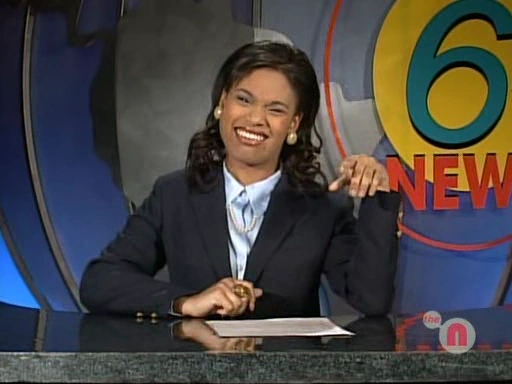 Christy Knowings as a news anchor from All That.