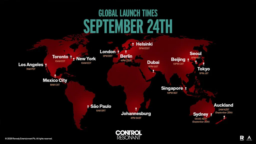 Control Resonant Global Launch Times Map