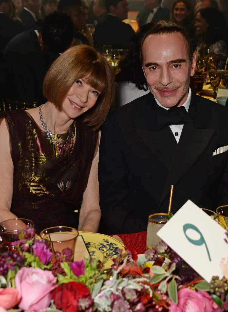 Anna Wintour and John Galliano at the 64th Evening Standard Theatre Awards.