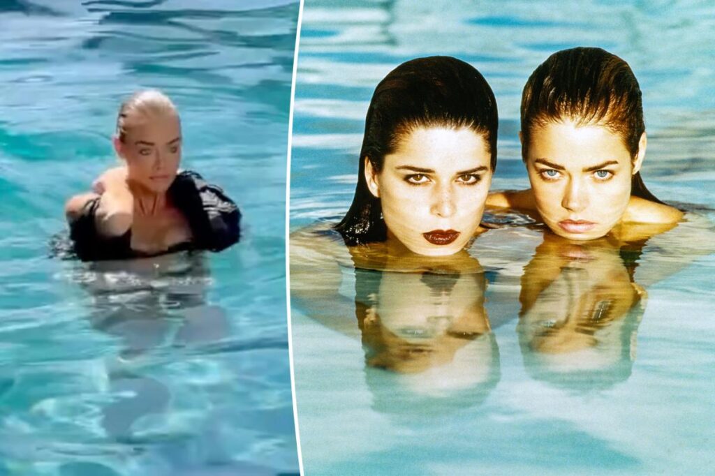 Bikini-clad Denise Richards recreates iconic ‘Wild Things’ pool scene in new photoshoot