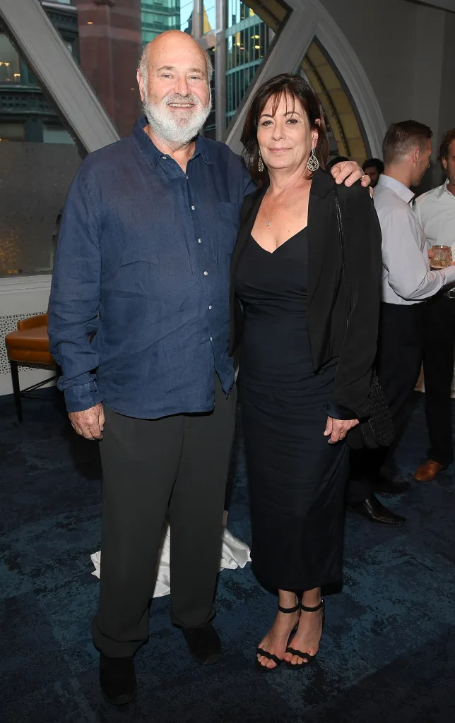 Rob Reiner and Michele Reiner posing together.