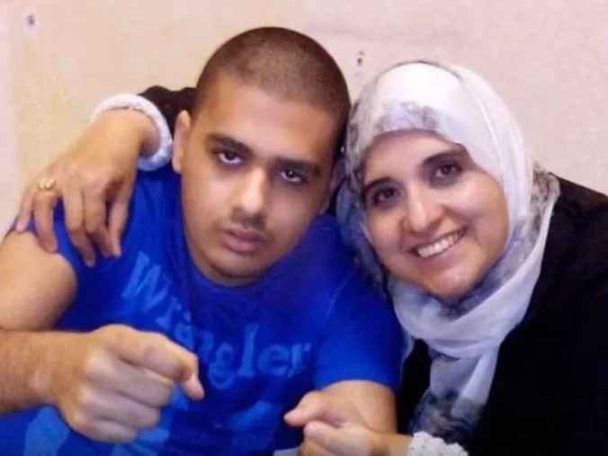 Abdulrahman El Bahnasawy with his mother Dr. Khdiha R. Metwally.