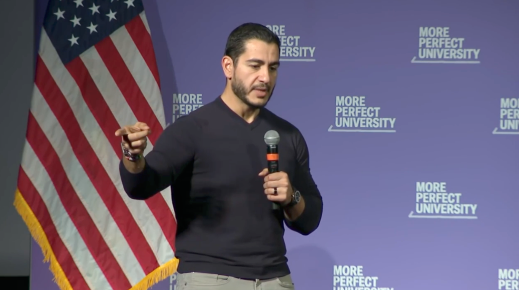 Abdul El-Sayed speaking at a 