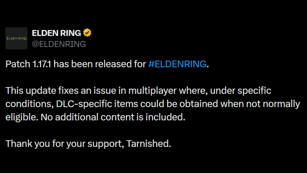 Elden Ring Update Today Patch Notes