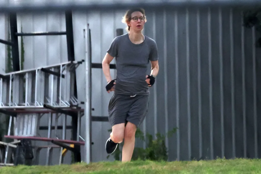 Elizabeth Holmes jogging at FPC Bryan.