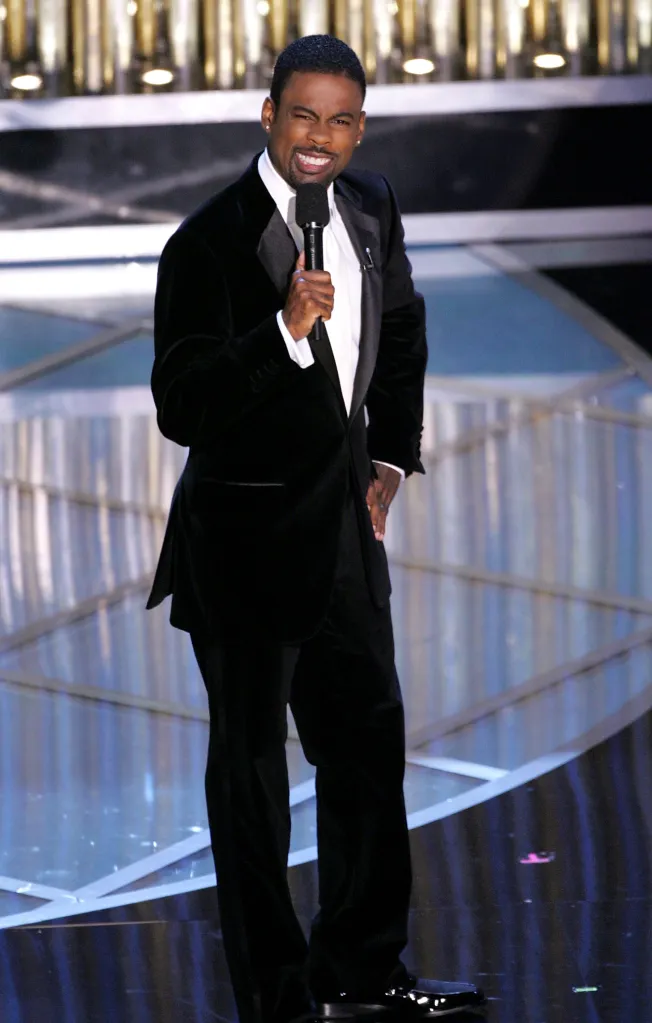 Chris Rock hosting the 77th Annual Academy Awards.