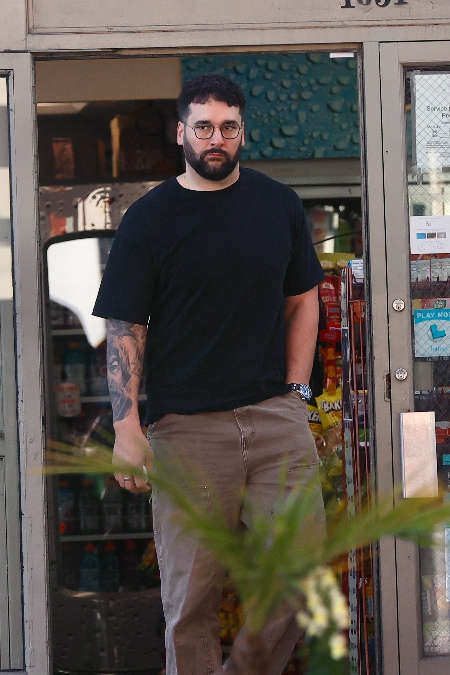 Matt Kalil exiting a gas station.