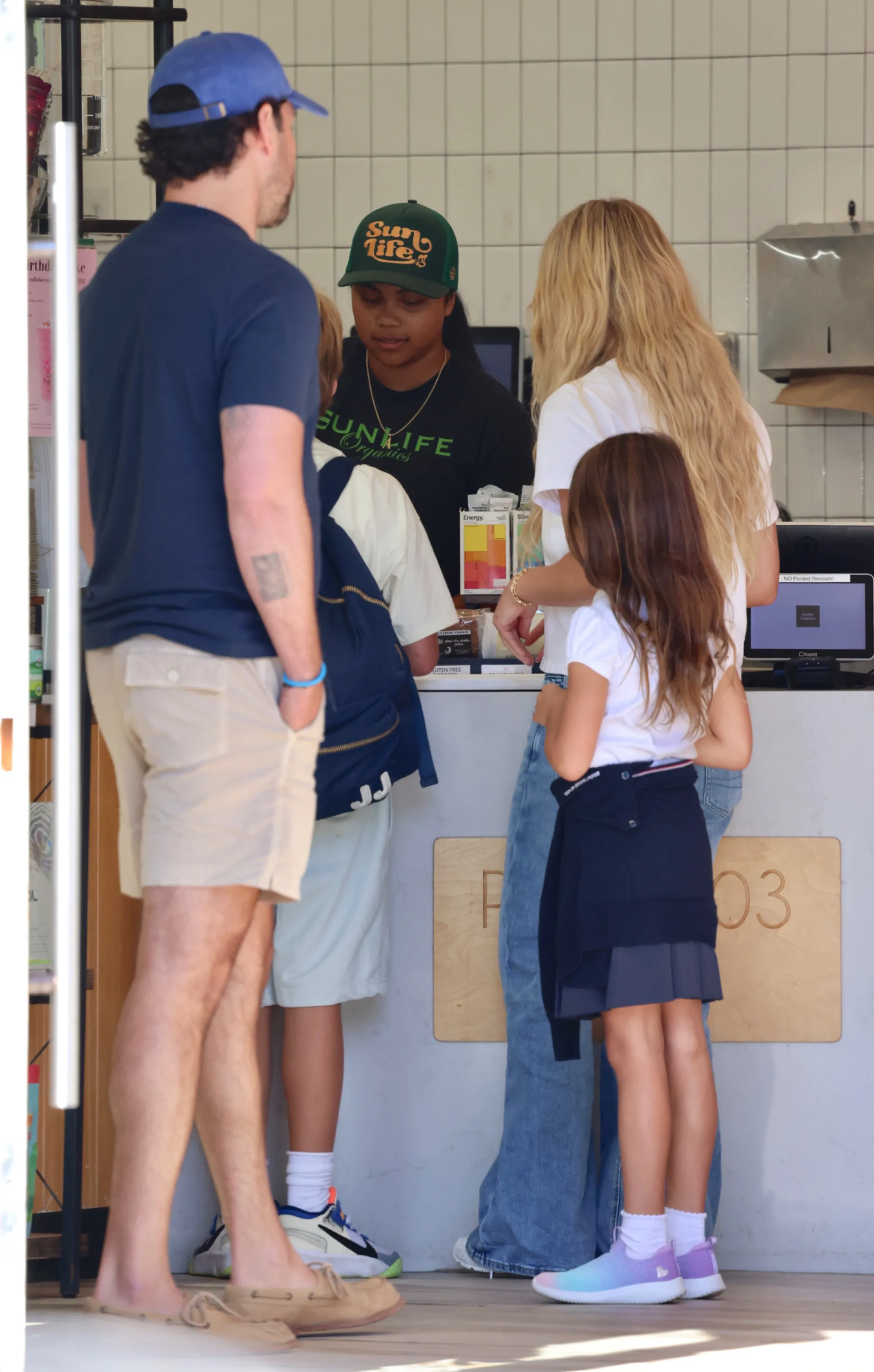 Scooter Braun and Sydney Sweeney with his kids