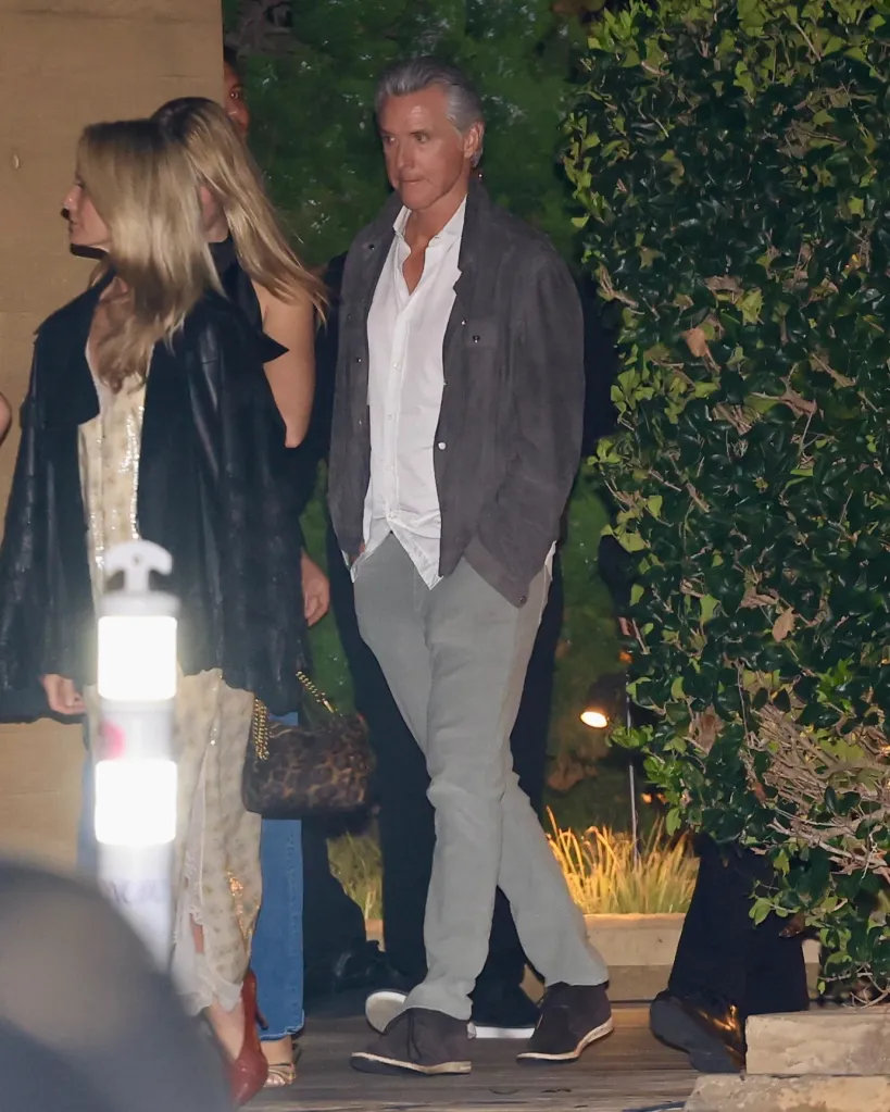 Governor Gavin Newsom leaving Nobu Malibu after dinner.