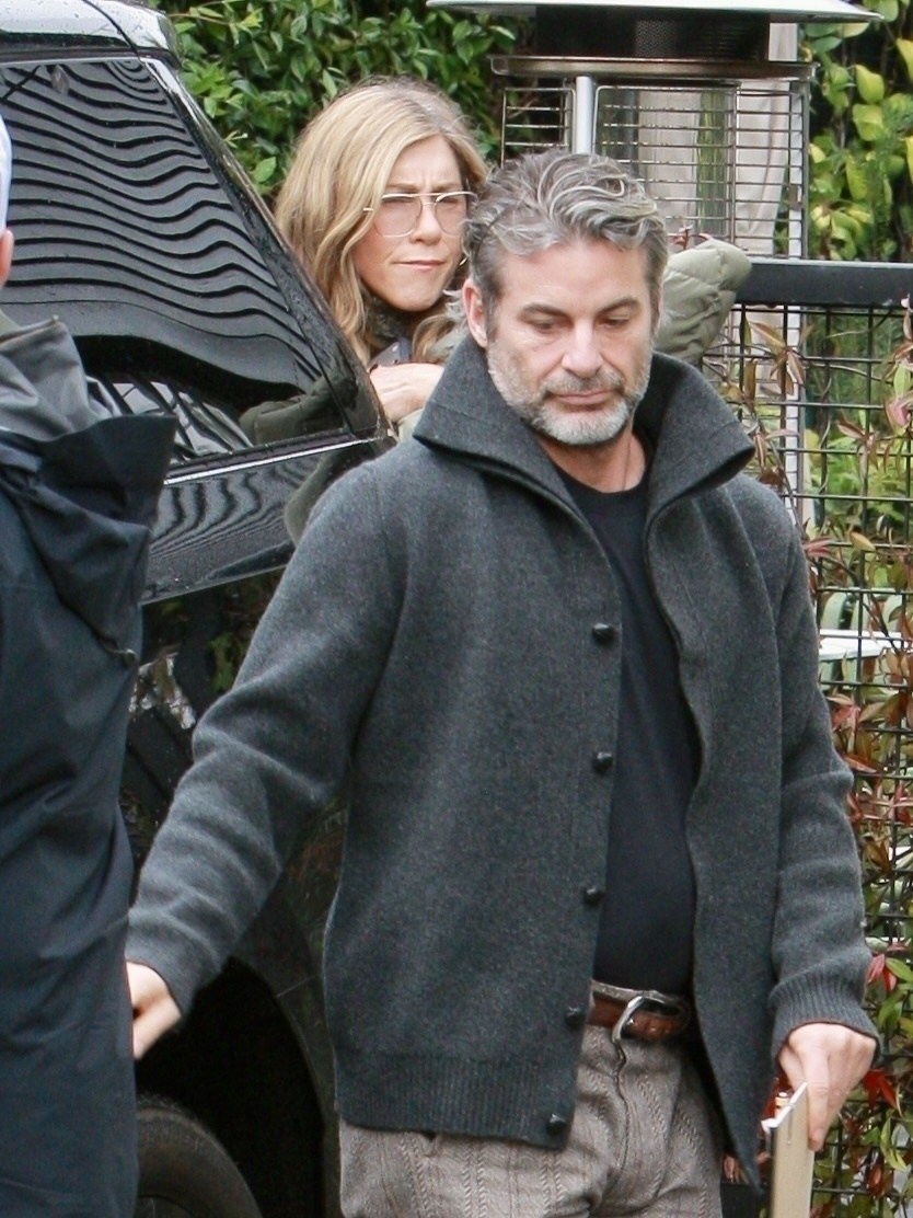 Jennifer Aniston and Jim Curtis attend an event in Summerland.