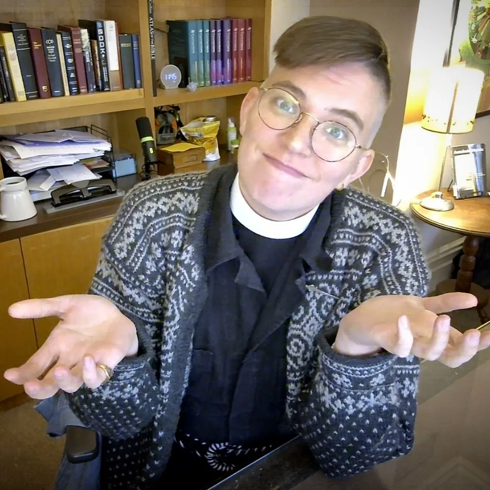Father Flourish Klink, a nonbinary and transgender priest.