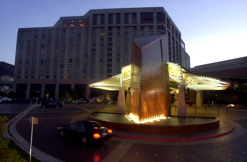 Front entrance to the Pechanga Resort & Casino in Temecula, California.