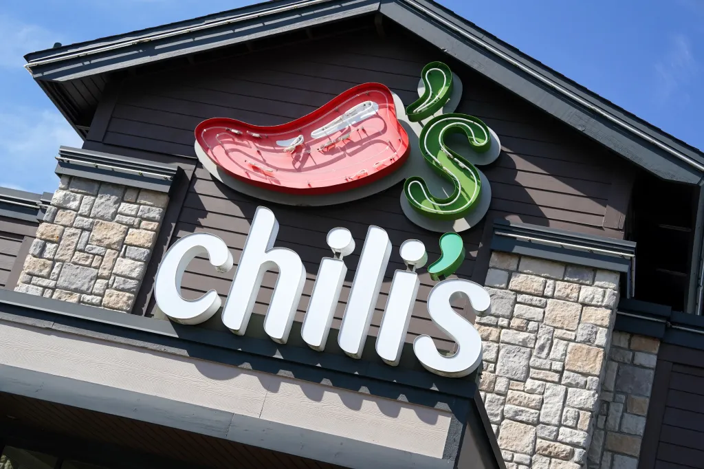 General view of the exterior of a Chili's restaurant.