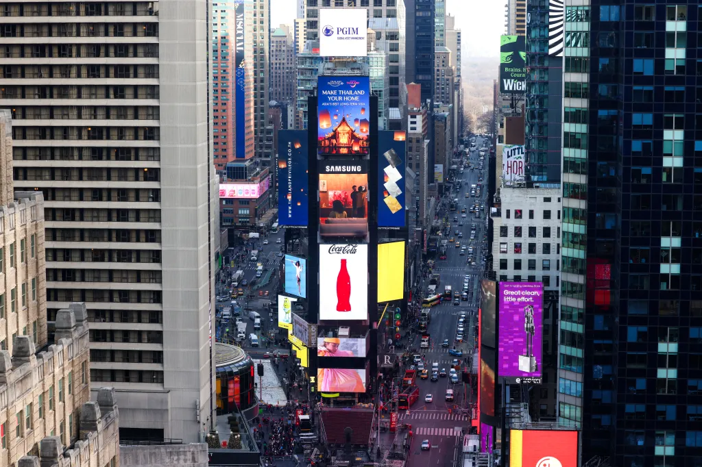 A general view of the Times Square area in New York City.
