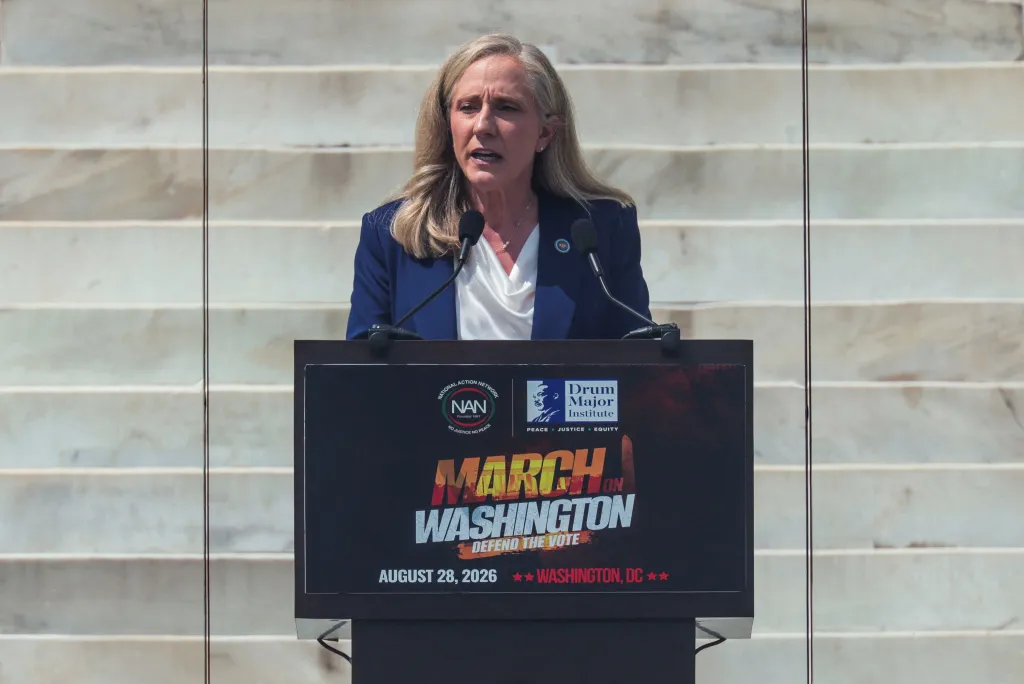 Governor Abigail Spanberger speaks at the 
