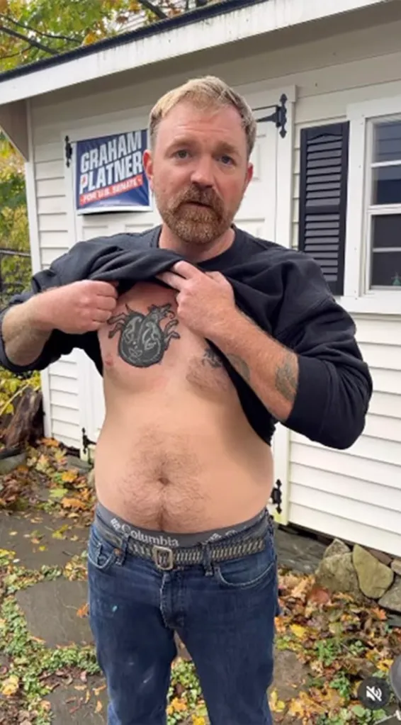 Platner also had a tattoo recognized as a Nazi symbol, though he said he did not realize its association with Nazism until he was several weeks into the campaign. He later had the tattoo covered up with a different design.
