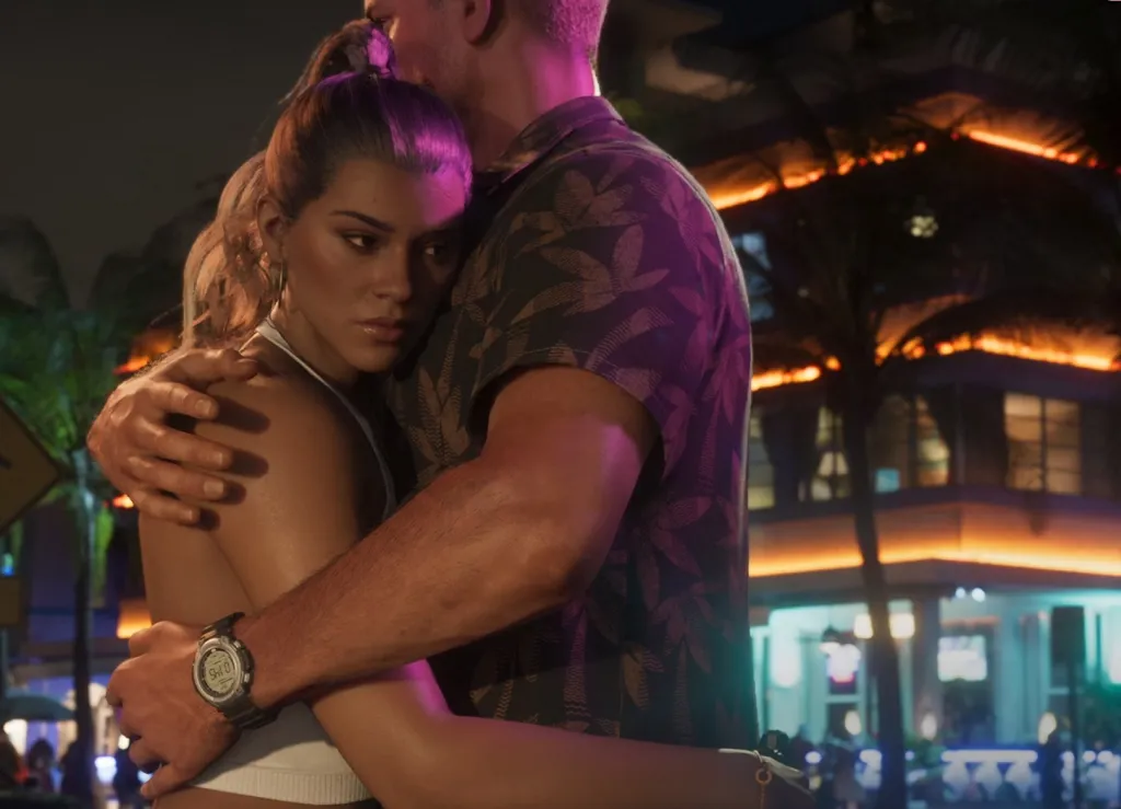 Lucia and Jason in Grand Theft Auto VI. 