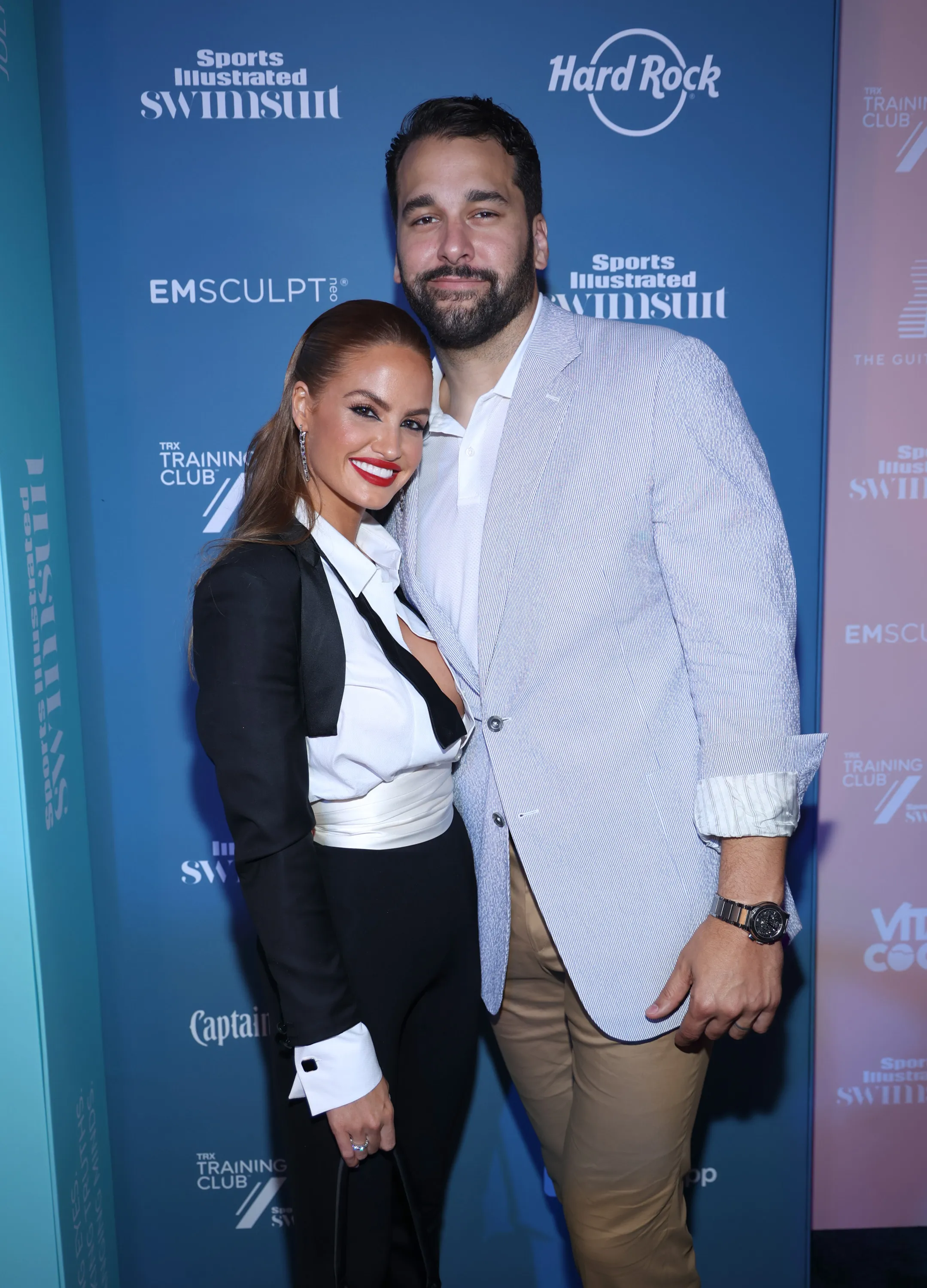 Haley Kalil and Matt Kalil at the Sports Illustrated Swimsuit 2021 Issue launch event.