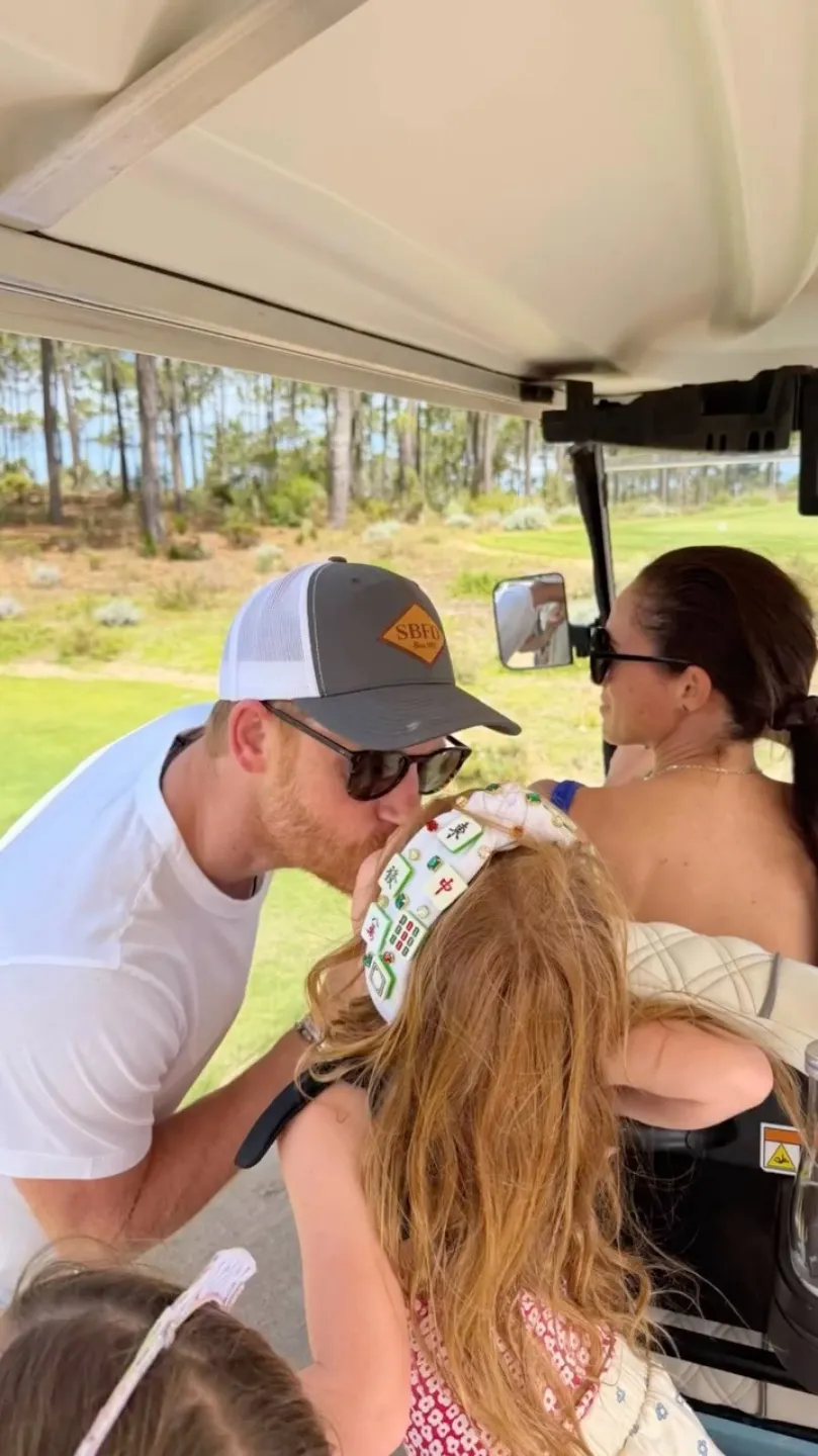Prince Harry and Meghan Markle with their kids
