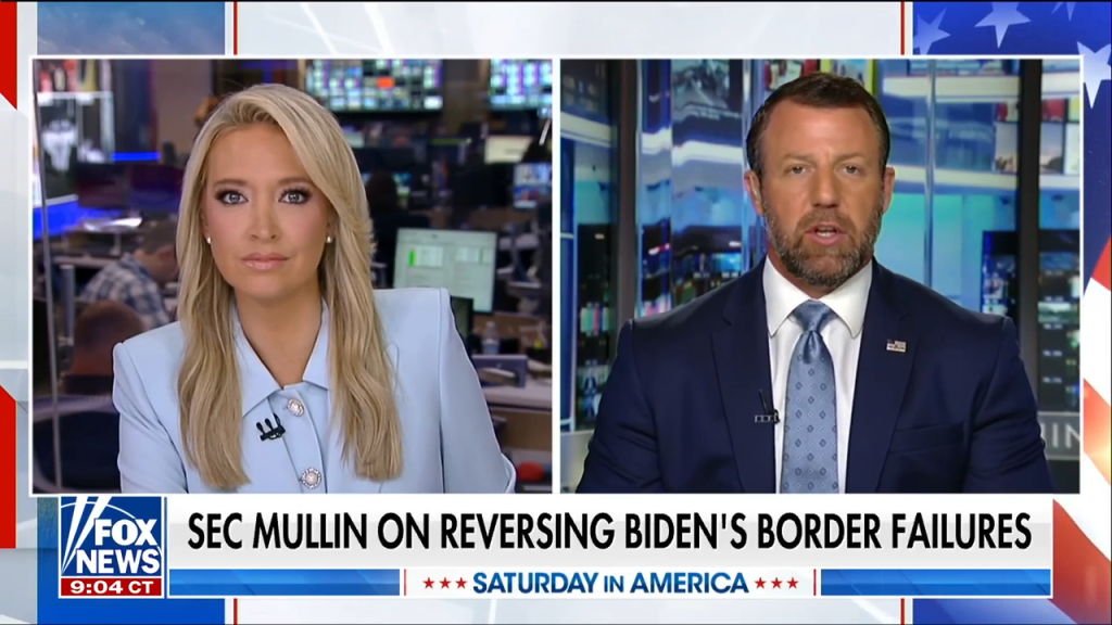 Homeland Security Secretary Markwayne Mullin on Fox News.
