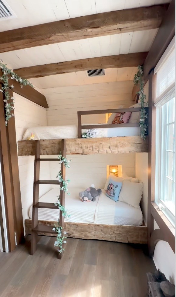 A built-in bunk room provides a playful sleeping space for younger Disney guests.