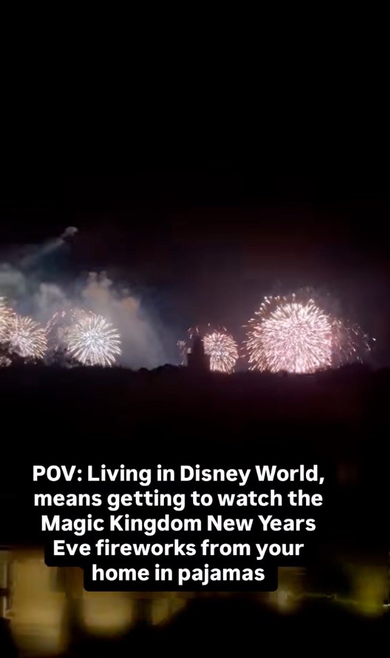 Magic Kingdom’s nightly fireworks can be seen from the family’s home — pajamas optional.