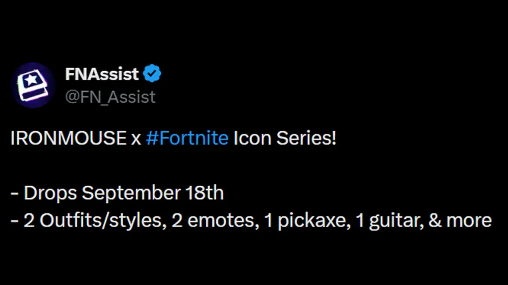 Ironmouse Fortnite Bundle Leak