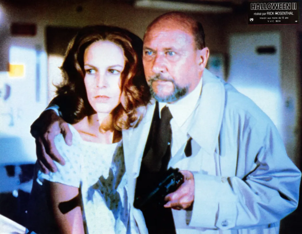 Jamie Lee Curtis and Donald Pleasence in 