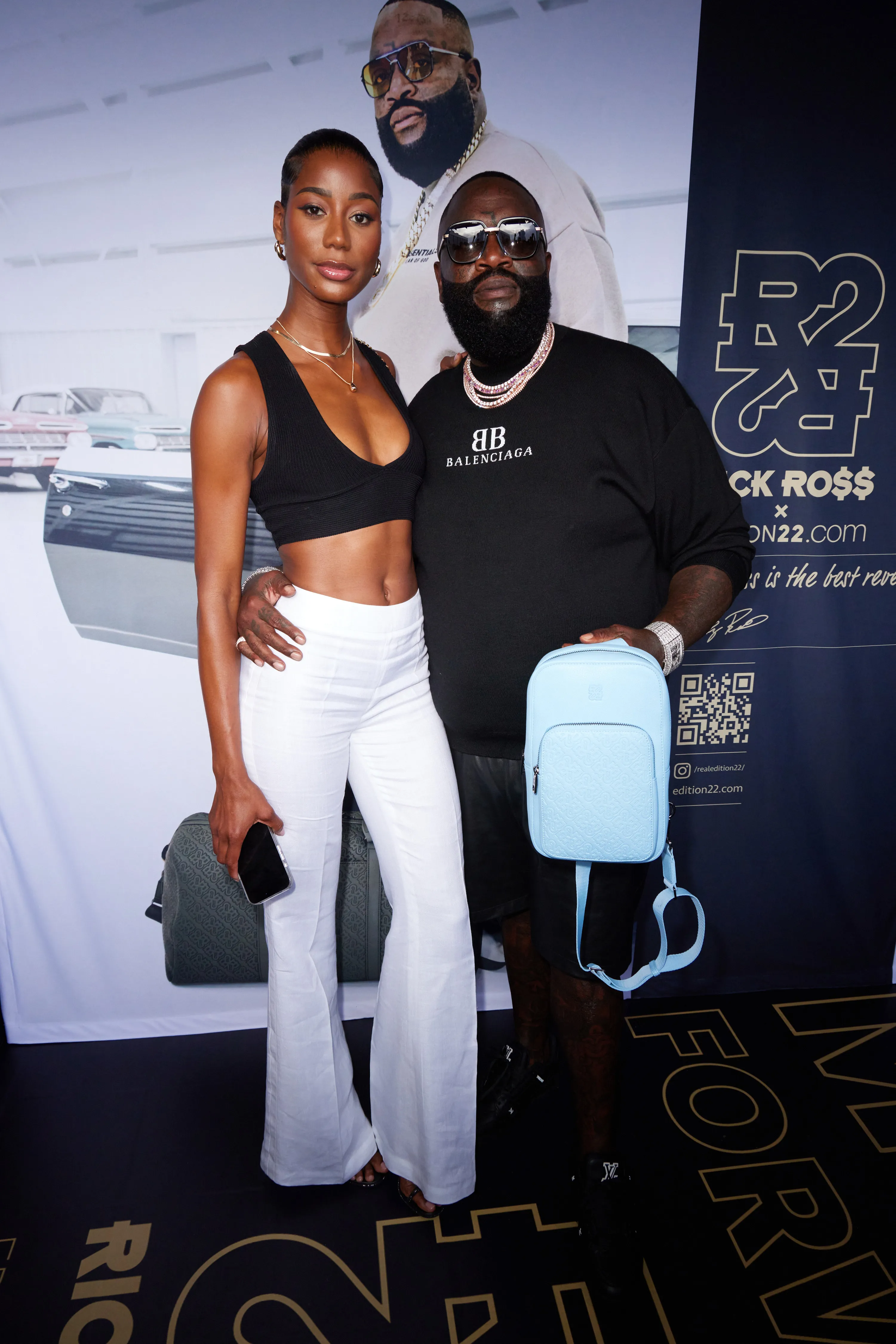 Jazzma Kendrick and Rick Ross at the RR22 Launch Event.