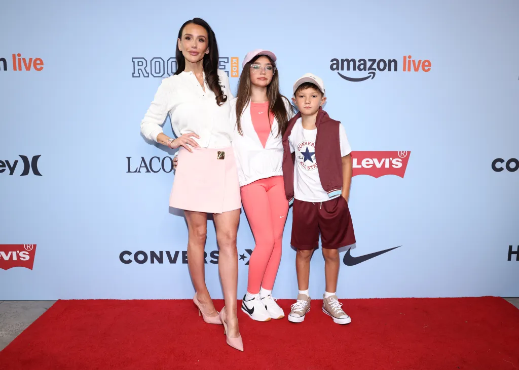 Jenni 'JWoww' Farley, Milani Clayton, and Grayson Clayton attend the Amazon Kids Back-To-School Runway Show.