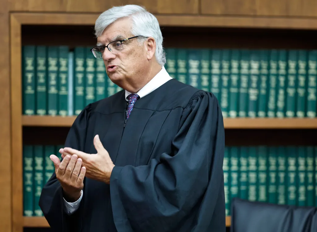Plymouth County Massachusetts Judge William Sullivan speaking to jurors during Lindsay Clancy's murder trial; 