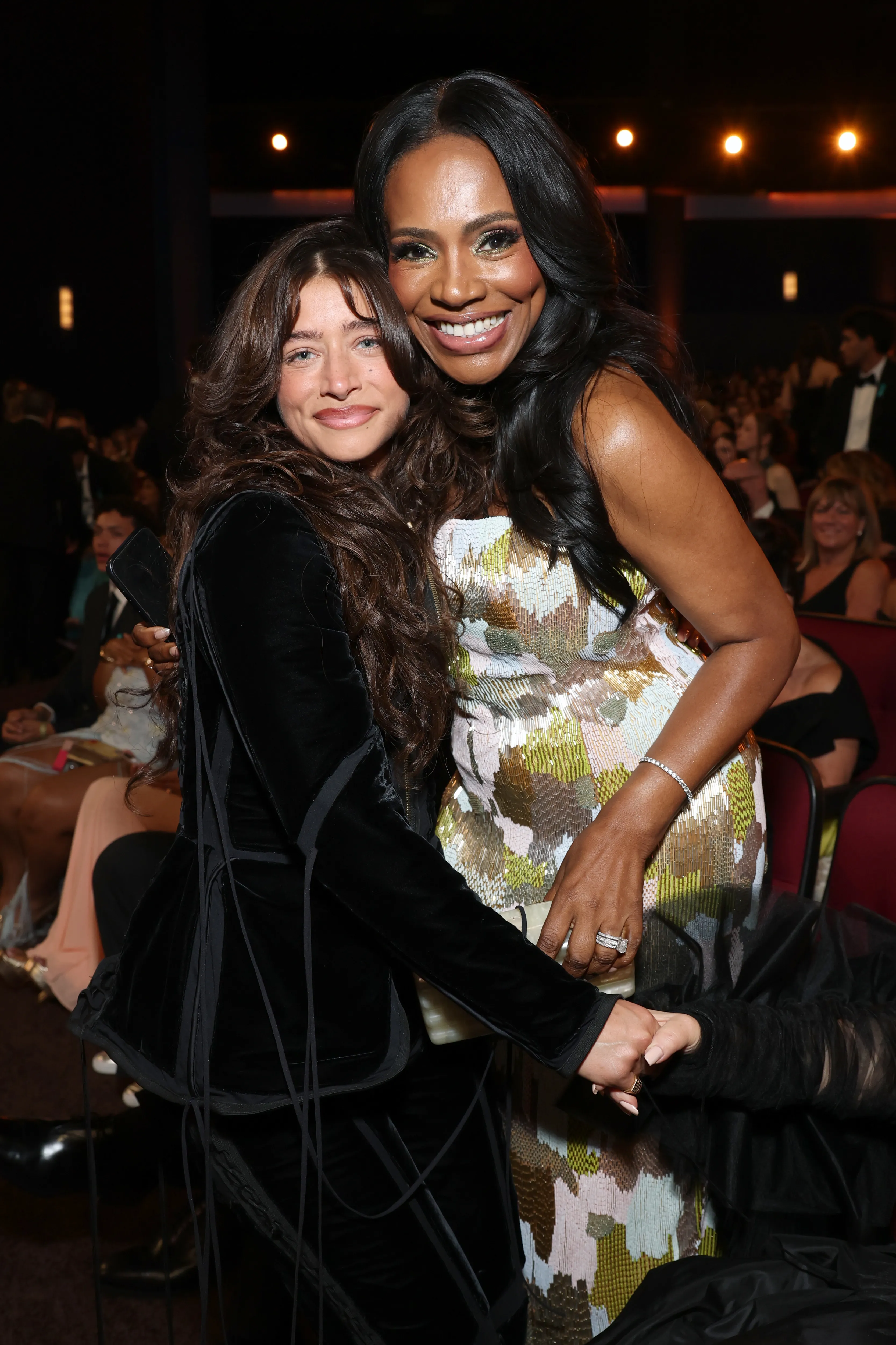 Odessa A'zion and Sheryl Lee Ralph embrace at the 78th Primetime Emmy Awards.