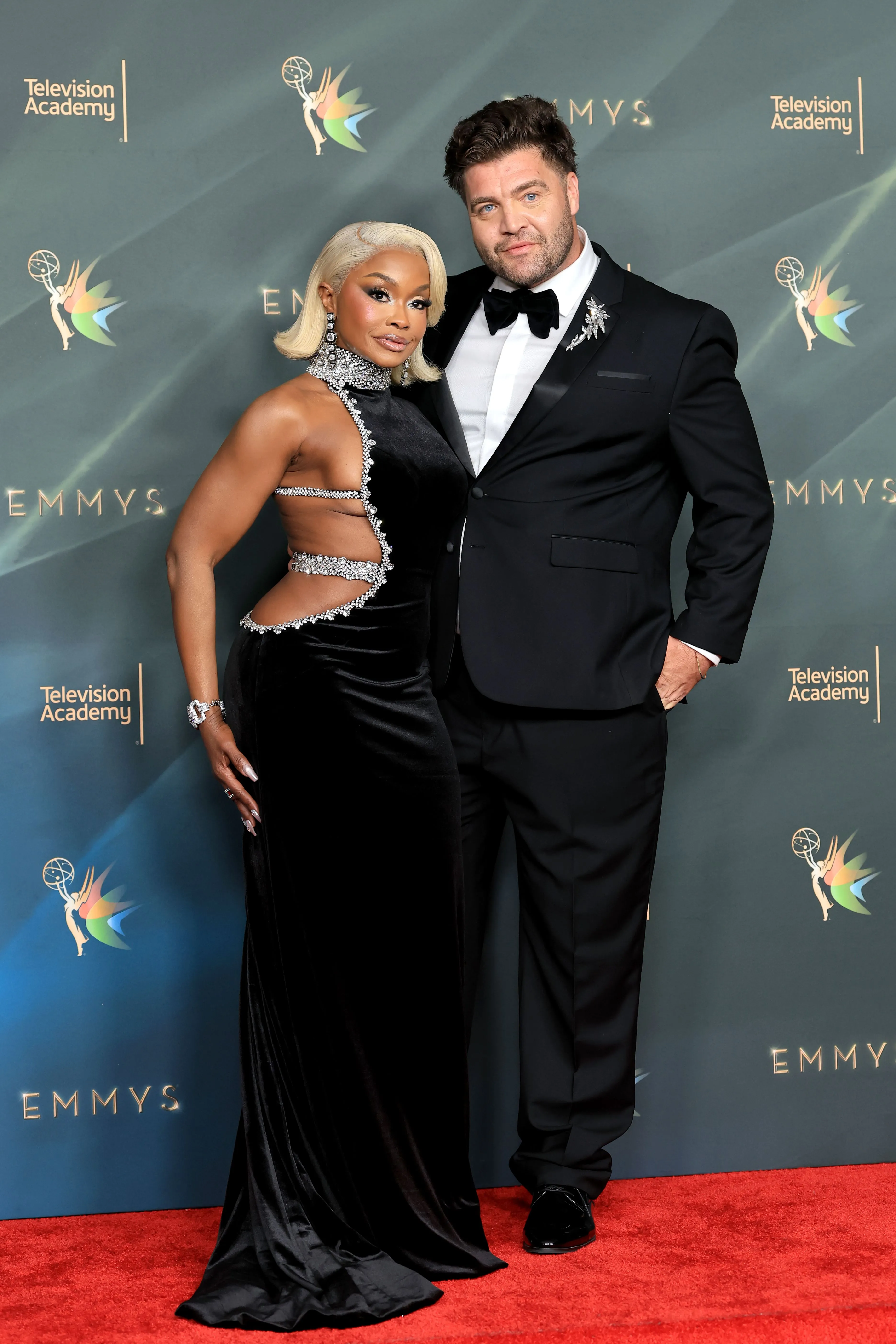 Phaedra Parks and CT Tamburello attend the 78th Emmy Awards Night 1.
