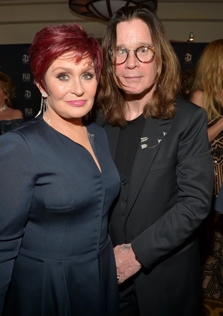Sharon and Ozzy Osbourne posing for a photo.