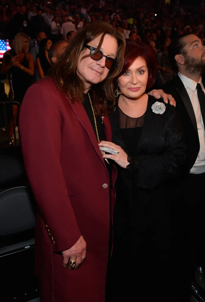 Ozzy and Sharon Osbourne at a pre-fight party.