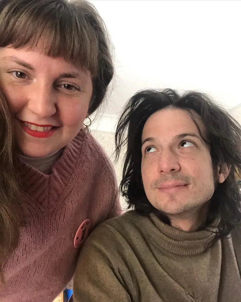 Lena Dunham and her husband Luis in a selfie.