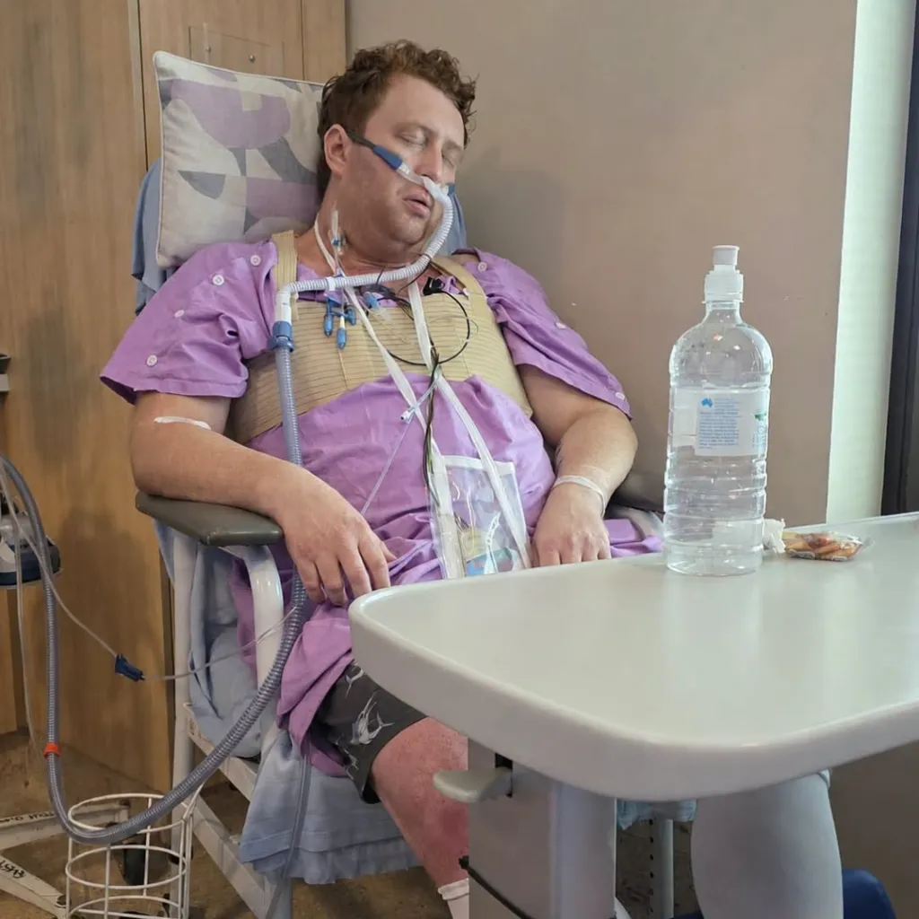Luke, 35, hospitalized after a toothache led to a life-threatening illness.