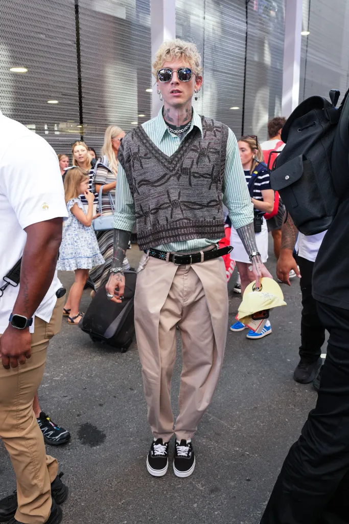 Machine Gun Kelly attends the US Open.