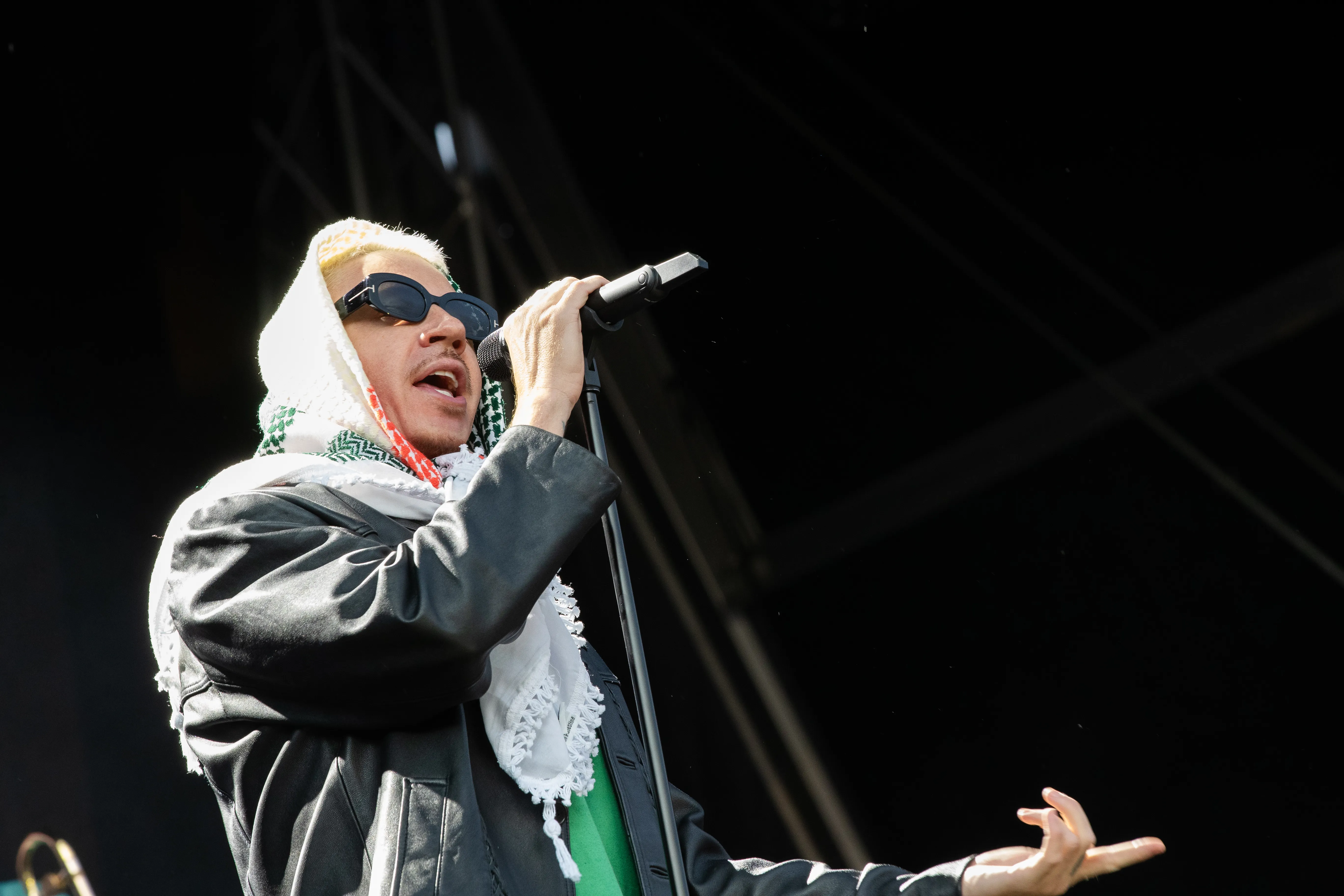 Macklemore performs at St Anne's Park.